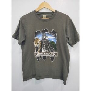 Tzol Kin Guatemala Tikal Peten Jaguar Pyramid Nature History T Shirt‎ Size L